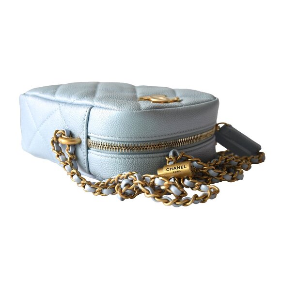 Chanel Caviar Quilted Small Vertical Vanity Bag Light Blue - Picture 6 of 6